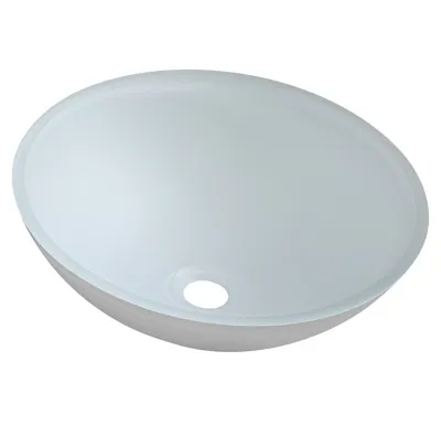 SAPHO TELICA skleněné umyvadlo na desku Ø 42cm, bílá mat