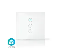 TUYA / SmartLife Nástěnný vypínač pro rolety, žaluzie, Smart Zigbee WIFIWC10WT, sklo, bílá