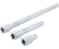 BGS Prodloužení 1/2", délka 50, 125, 250 mm, 3 díly, matný chrom (3)