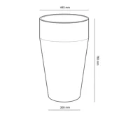 Granisil granitový květináč MONTI vysoký 76 cm Bílý (3)