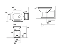 KERASAN WALDORF bidet 37x65cm, bílá (6)