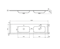 SAPHO ARUBA dvojumyvadlo, Rockstone, 220x51,5cm, pravé, bílá mat (6)