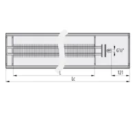 BOKI InFloor Podlahový konvektor FMK  90/340-1700mm - pozink Bez ventilátoru (2)