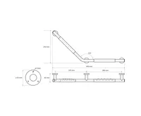 SAPHO Madlo lomené 135° s protiskluzem LEVÉ, nerez lesk (2)