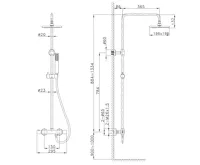 SAPHO Sprchový sloup s termostatickou baterií, zlato (9)