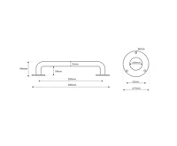 SAPHO HANDICAP madlo rovné 200mm, nerez lesk (4)