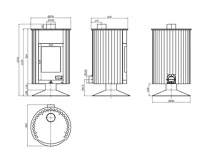 HS Flamingo Krbová kamna MASTERFLAMME ® Grande II, šedá (11)