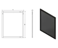 LARITA zrcadlo 710x860x20mm, dub natural (1)