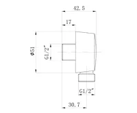 SAPHO Vývod sprchy, průměr 50mm, bronz (2)