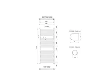 AQUALINE ALYA otopné těleso rovné 500x1110mm, chrom (6)