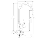 AQUALINE LOTTA stojánková dřezová baterie, chrom (4)