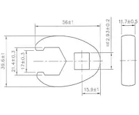 BGS Klíč plochý otevřený 1/2" 21 mm (1)