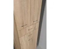 AQUALINE ZOJA/KERAMIA FRESH skříňka vysoká s košem 50x184x29cm, dub platin (4)