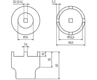 BGS Klíč na čepy pro povolení nosného kulového čepu, pro Mercedes třídy M (1)