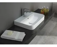 ISVEA SOTT AQUA keramické umyvadlo závěsné/na desku, 61x50cm, bílá (8)