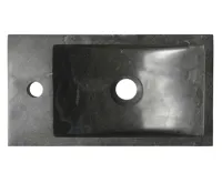 SAPHO BLOK kamenné umývátko 40x22cm, baterie vlevo, antracit (4)