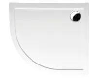 POLYSAN RENA R sprchová vanička z litého mramoru, čtvrtkruh 90x80cm, R550, pravá, bílá