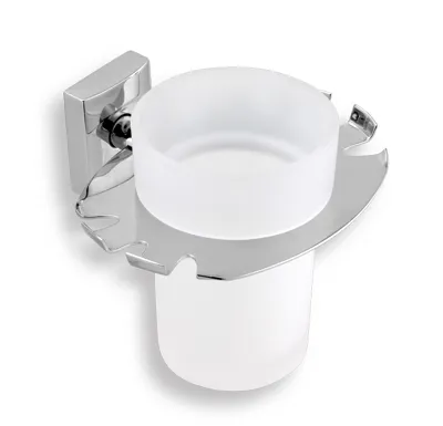 NOVASERVIS Držák kartáčků a skleničky Metalia 12 chrom - 0249,0