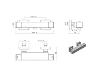 SAPHO DIMY nástěnná sprchová termostatická baterie, černá mat (2)