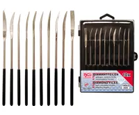 BGS Pilníky diamantové, děrované, sada 10 dílů BGS Pilníky diamantové, děrované, sada 10 dílů