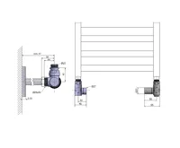 SAPHO CORNER COMBI SIMPLY připojovací sada ventilů triaxiální, pravé provedení, chrom (6)