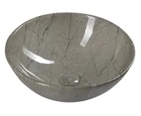 SAPHO DALMA keramické umyvadlo na desku, Ø 42 cm, grigio
