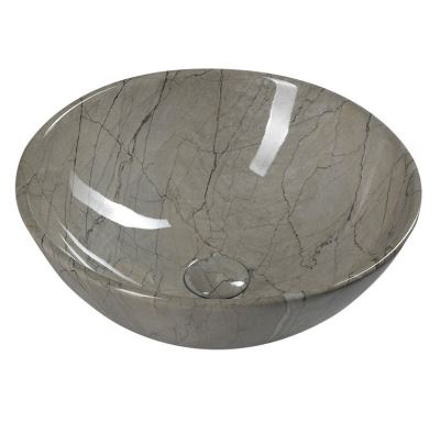 SAPHO DALMA keramické umyvadlo na desku, Ø 42 cm, grigio