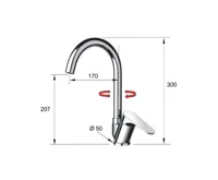 SAPHO CORNELI stojánková dřezová baterie, černá mat (6)