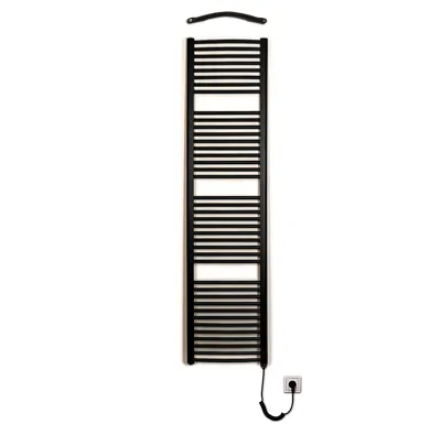 Koupelnový radiátor elektrický Thermal KDO-E 450/1840 - 600W, pravý - černý mat