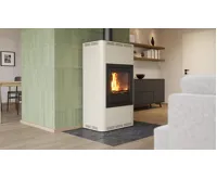 HS Flamingo Krbová kamna AQUAFLAM ® 17 s výměníkem - krémová, manuální regulace (32)