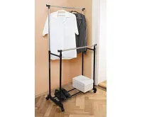 HomeLife Pojízdný stojan na šaty Double (1)