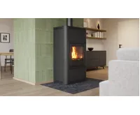 HS Flamingo Krbová kamna AQUAFLAM ® 17 s výměníkem - černá, automatická regulace (17)