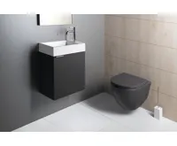 SAPHO ARIANA umývátko, litý mramor, 50x25cm, baterie vpravo, bílá (3)