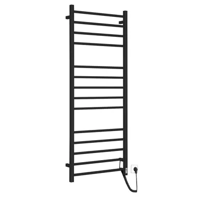SAPHO ESKINADO elektr. sušák ručníků s časovačem, hranatý, 600x1500 mm, 130 W, černá