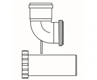 ALMEVA STARR koleno 87° pro vložkování 160mm