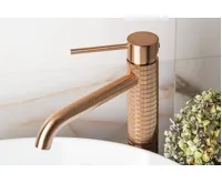 SAPHO FLAWO stojánková umyvadlová baterie vysoká, měď mat (4)