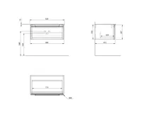 SAPHO KERALA umyvadlová skříňka 80x35x47,5cm, 1x zásuvka, antracit matný (6)