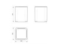 GEDY SEVENTY odpadkový koš výklopný, 8l,  plast ABS, béžová (2)