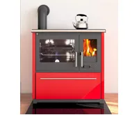 PLAMEN Sporák na tuhá paliva 850 GLAS - L červený (17)