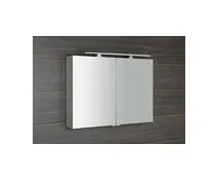 SAPHO MIRRÓ galerka s LED osvětlením, 100x70x16cm, dub stříbrný (1)