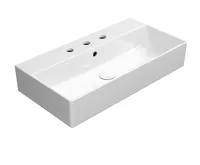 GSI KUBE X keramické umyvadlo 70x37cm, broušená spodní hrana, 3 otvory, bílá ExtraGlaze (3)