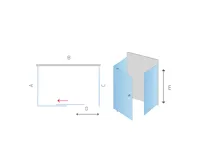 LIMA Sprchový kout, obdél.,pivot. dveře, 2xboční stěna, 90x80x90x190cm, chrom ALU, sklo Point 6mm (4)