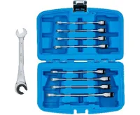 BGS Sada ráčnových očkoplochých klíčů, otevřené, 8 - 17 mm, 9dílná (4)