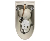 GSI COMMUNITY urinál se zakrytým přívodem vody, 31x61cm, otvory pro víko, bílá ExtraGlaze (2)