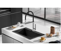 SAPHO NIMOA stojánková dřezová baterie se sprškou, chrom/gun metal (3)