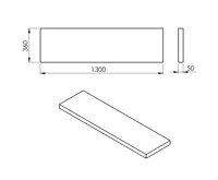 SAPHO AVICE deska pod umyvadlo 130x36cm, tl.5cm, dub Rover (2)