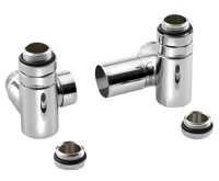 SAPHO CORNER COMBI SIMPLY připojovací sada ventilů triaxiální, pravé provedení, chrom