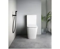 SAPHO Nástěnný ventil s ruční bidetovou sprškou a bezpečnostní pojistkou,hranatý,černá mat (3)