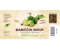 Nature NoTea s.r.o. Babiččin sirup - Angrešt s rebarborou 0.5l (1)