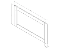 SAPHO BRAND zrcadlo v dřevěném rámu 130x70cm, mořený smrk (4)
